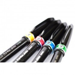 Precyzyjny pędzelek do kaligrafii i liternictwa Brush SignPen Artist czarny SESF30C PENTEL Precyzyjny pędzelek do kaligrafii i liternictwa Brush SignPen Artist czarny SESF30C PENTEL