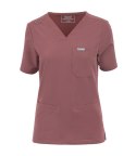 MYNTS V-Neck Two Pockets - Scrub Top Women WMT002 Terra Rose - Terra Rose XL