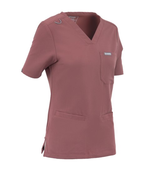 MYNTS V-Neck Two Pockets - Scrub Top Women WMT002 Terra Rose - Terra Rose XL