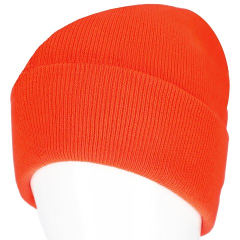 CZAPKA ZIMOWA AKRYLOWA DZIANA ORANGE NEON