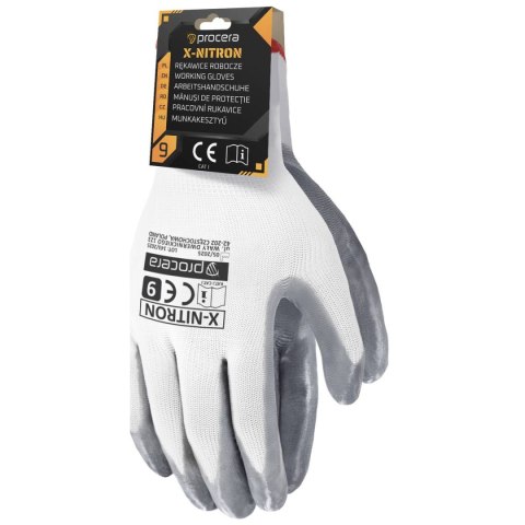RĘKAWICE OCHRONNE Z ZAWIESZKĄ POWLEKANE NITRYLEM X-NITRON ROZM. 10