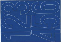 CYFRY_ samoprzylepne, 12cm, 8 arkuszy, niebieskie ARTDRUK SALE
