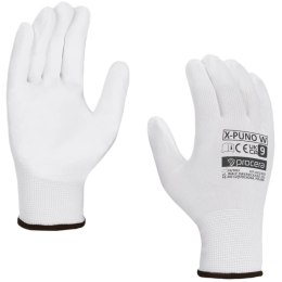 RĘKAWICE OCHRONNE POWLEKANE PU X-PUNO WHITE ROZM. 9