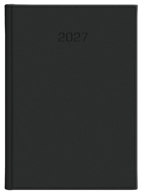 Kalendarz tygodniowy A4T Vivella, 2027, 216 A4TB CZARNY, WOKÓŁ NAS