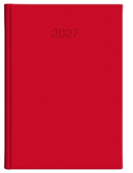 Kalendarz tygodniowy A4T Vivella, 2027, 216 A4TB CZERWONA, WOKÓŁ NAS