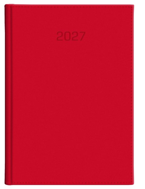 Kalendarz tygodniowy A5T z notesem Vivella, 2027, 216 A5TNB CZERWONY, WOKÓŁ NAS