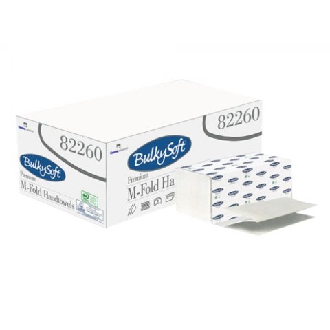 Ręcznik papierowy BulkySoft Premium M-Fold ULTRA 3w. biały, celuloza, 2500 szt./kart. 82260 SALE HIGIENA