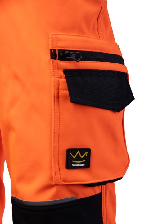 SEVEN KINGS FLASH SPODNIE SOFTSHELL OCIEPLANE SKF009(O) - Reflective orange (RO) 2XL.