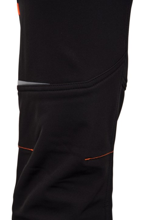 SEVEN KINGS RIVAL SPODNIE SOFTSHELL OCIEPLANE CZARNY/POMARAŃCZ - Pomarańczowy M