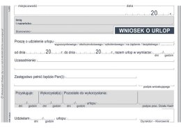 515-5 Wniosek o urlop MICHALCZYK&PROKOP A6 40 kartek