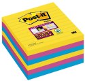 Bloczek samoprzylepny POST-IT Super Sticky w linie (675-SS6RIO-EU), 101x101mm, 6x90 kart., paleta Rio de Janeiro