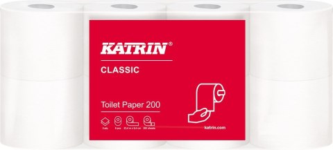 Papier toaletowy, małe rolki KATRIN PLUS 2W Toilet 200, 104749, opakowanie: 8 rolek Papier toaletowy, małe rolki KATRIN PLUS 2W Toilet 200, 104749, opakowanie: 8 rolek