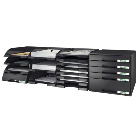 Półka na dokumenty LEITZ Plus Slim czarny 52370095 Półka na dokumenty LEITZ Plus Slim czarny 52370095
