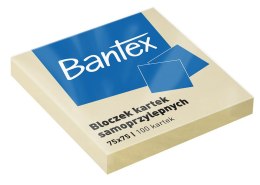 Bloczek samoprzylepne 75x75mm, 100 kartek, żółty BANTEX 400086384