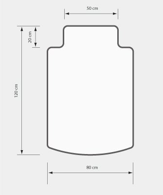 Mata pod krzesło DOTTS na podłogę 120x80/50 miękka ergonomiczna Mata pod krzesło DOTTS na podłogę 120x80/50 miękka ergonomiczna
