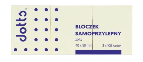 Bloczek samoprzylepny DOTTS 40x50 żółty 100 kartek (3szt) (NS50/40/3/D) Bloczek samoprzylepny DOTTS 40x50 żółty 100 kartek (3szt) (NS50/40/3/D)