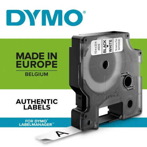Taśma DYMO D1 - 12 mm x 7 m, czarny / biały S0720530 do drukarek etykiet Taśma DYMO D1 - 12 mm x 7 m, czarny / biały S0720530 do drukarek etykiet