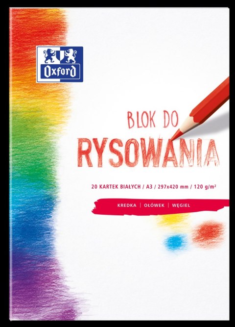 Blok rysowania OXFORD A3 20k 120G biały 400093197 Blok rysowania OXFORD A3 20k 120G biały 400093197