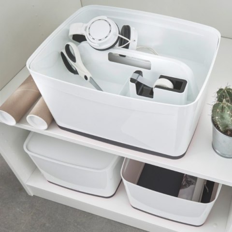 Organizer MyBOX mały z uchwytem biały LEITZ 53230001 Organizer MyBOX mały z uchwytem biały LEITZ 53230001
