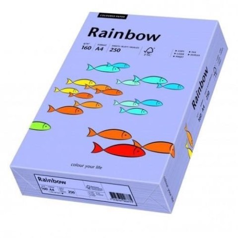 Papier xero kolorowy A4/160g fiolet R60 RAINBOW 88042571 250ark Papier xero kolorowy A4/160g fiolet R60 RAINBOW 88042571 250ark
