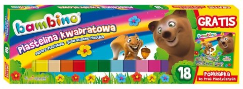 Plastelina BAMBINO 18kol.kwadrat Plastelina BAMBINO 18kol.kwadrat