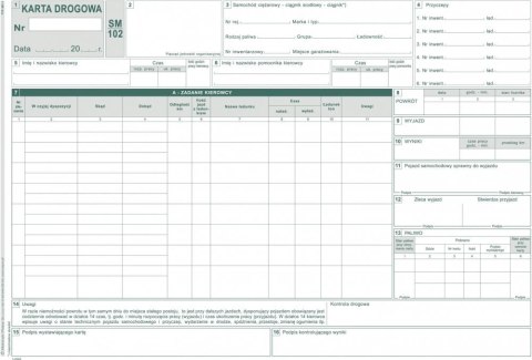 Karta drogowa A4, 80 kartek numerowana offset, 10-801-1N DOTTS