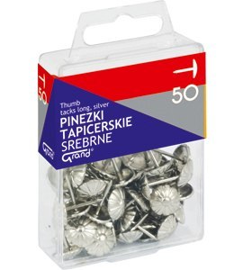 Pinezki srebrne tapicerskie 50szt 110-1483 GRAND