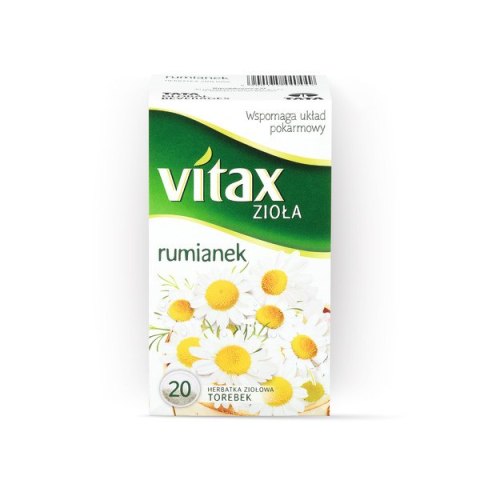 Herbata VITAX RUMIANEK 20t *1,5g ziołowa bez zawieszki Herbata VITAX RUMIANEK 20t *1,5g ziołowa bez zawieszki