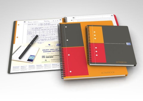 Kołonotatnik A5 80 kartek, kratka / tagi, INTERNATIONAL ACTIVEBOOK, OXFORD, 100102880 Kołonotatnik A5 80 kartek, kratka / tagi, INTERNATIONAL ACTIVEBOOK, OXFORD, 100102880