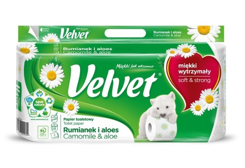 Papier toaletowy Velvet Ecoroll rumianek & aloes 8 rolek Papier toaletowy Velvet Ecoroll rumianek & aloes 8 rolek