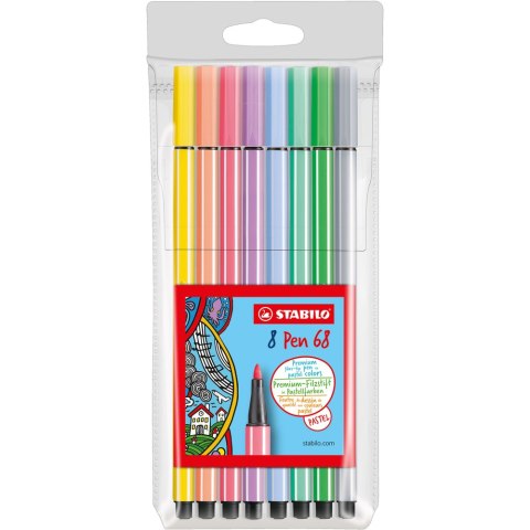 Flamaster PEN 68 PASTEL etui (8szt.) 68/8-01 STABILO