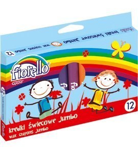 Kredki FIORELLO świecowe 12 kolorów JUMBO kolor 170-1384 Kredki FIORELLO świecowe 12 kolorów JUMBO kolor 170-1384