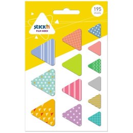 Zakładki indeksujące STICKN kształty, różne rozmiary TRÓJKĄTY 195szt. 21762