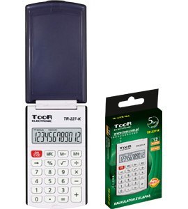 Kalkulator TOOR TR-227, 12 pozycyjny, kieszonkowy z klapką 120-1857 Kalkulator TOOR TR-227, 12 pozycyjny, kieszonkowy z klapką 120-1857