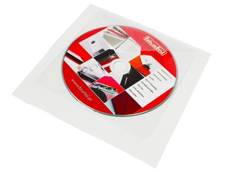 Kieszeń samoprzylepna na CD z klapką BIURFOL KS-02-02 (10)