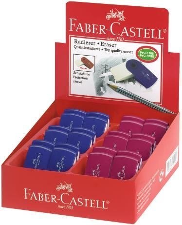 Gumka Sleeve mini czerwono-niebieska FABER CASTELL 182411