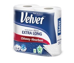 Ręcznik Velvet Extra Long Biały 2 rolki 100% celuloza