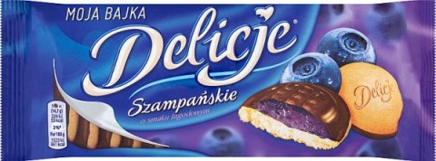 Ciastka DELICJE Szampańskie jagoda 147g Ciastka DELICJE Szampańskie jagoda 147g
