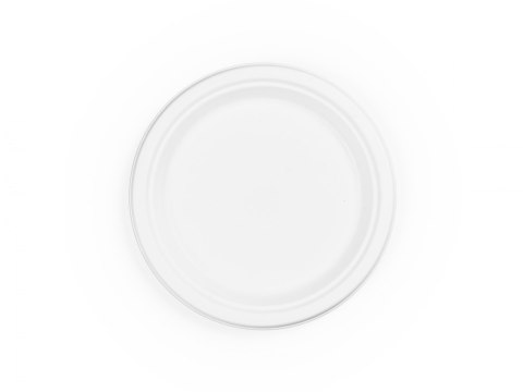 Talerz z trzciny cukrowej okrągły 23cm, biały, op. 50 szt. 100% biodegradowalny 45190/35010