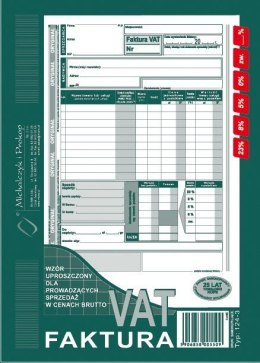 124-3E Faktura VAT brutto A5piN! (pion-upr.)MICHALCZYK I PROKOP