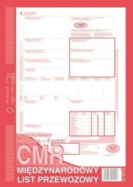 800-2N CMR A4 80kartek 1+4 numerowany międzynarodowy list przewozowy M&P