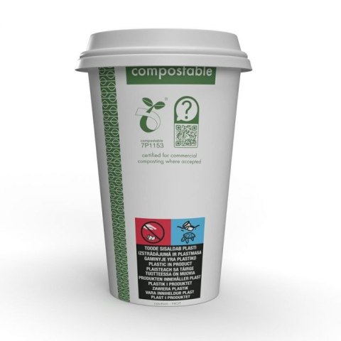 Kubki papierowe Green Leaf 450 ml op 50 szt. LV-16-GR Kubki papierowe Green Leaf 450 ml op 50 szt. LV-16-GR