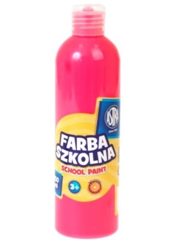 Farba szkolna Astra 250 ml - fluorescencyjna różowa, 301217032