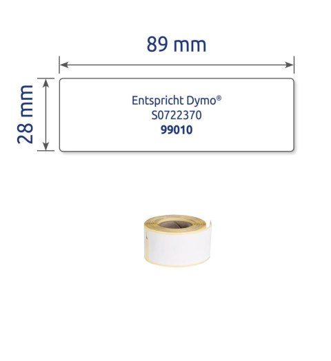 Etykiety adresowe AS0722370 28x89 260 et. x 2 w rolce do termodruku, trwałe, białe, Avery Zweckform Etykiety adresowe AS0722370 28x89 260 et. x 2 w rolce do termodruku, trwałe, białe, Avery Zweckform