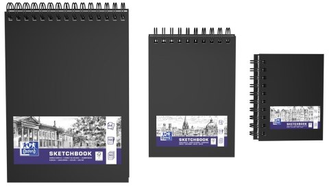 Szkicownik SKETCHBOOK podwójna spirala A4 50k 100g czarny 400152648 OXFORD Szkicownik SKETCHBOOK podwójna spirala A4 50k 100g czarny 400152648 OXFORD