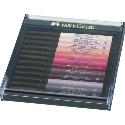 Cienkopisy PITT ARTIST PEN BRUSH 12szt kol. SKIN 267424 FABER-CASTELL