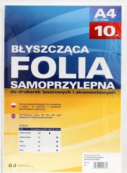 Folia samoprzylepna A4 do drukarek laserowych (10szt) 434010 50mic ARGO