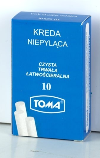 Kreda szkolna niepyląca biała - opakowanie 10 pałeczek biały TO-81200 Toma Kreda szkolna niepyląca biała - opakowanie 10 pałeczek biały TO-81200 Toma