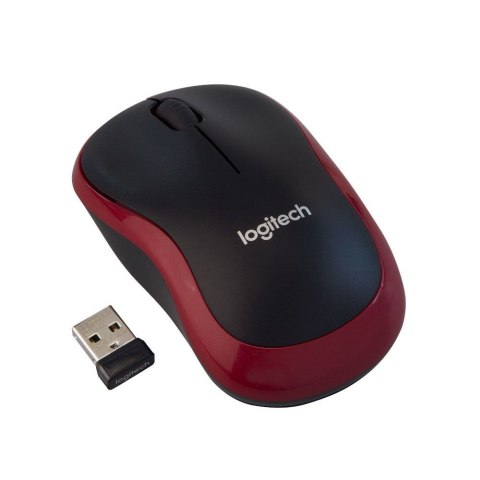 Mysz bezprzewodowa LOGITECH optyczna M185 czarno-czerwona 910-002240 Mysz bezprzewodowa LOGITECH optyczna M185 czarno-czerwona 910-002240