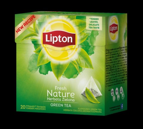 Herbata LIPTON PIRAMID GREEN TEA FRESH NATURE 20t zielona Herbata LIPTON PIRAMID GREEN TEA FRESH NATURE 20t zielona